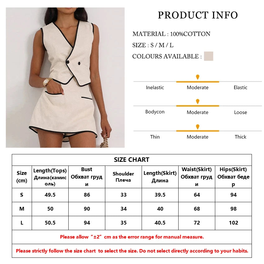 Clacive Summer Slim Khaki Cotton 2 Piece Set Woman Outfit 2025 Fashion Sleeveless Crop Top With High Waist Shorts Set Streetwear