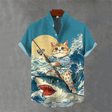 Men’s Japanese Animal Graphic Hawaiian Shirt