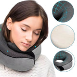 Memory Foam U-Shape Travel Neck Pillow – Snail Design