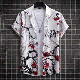 Men’s Summer 3D Graffiti Blossom Shirt