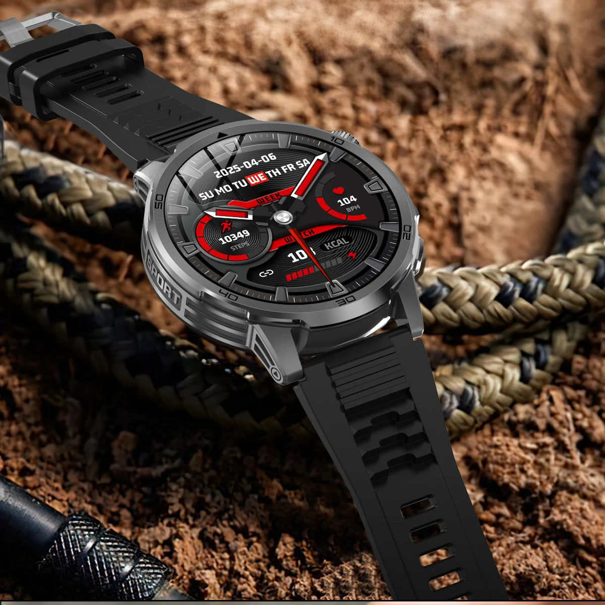 GUHUAVMI AK95 Pro Smartwatch – AMOLED, GPS & Flashlight
