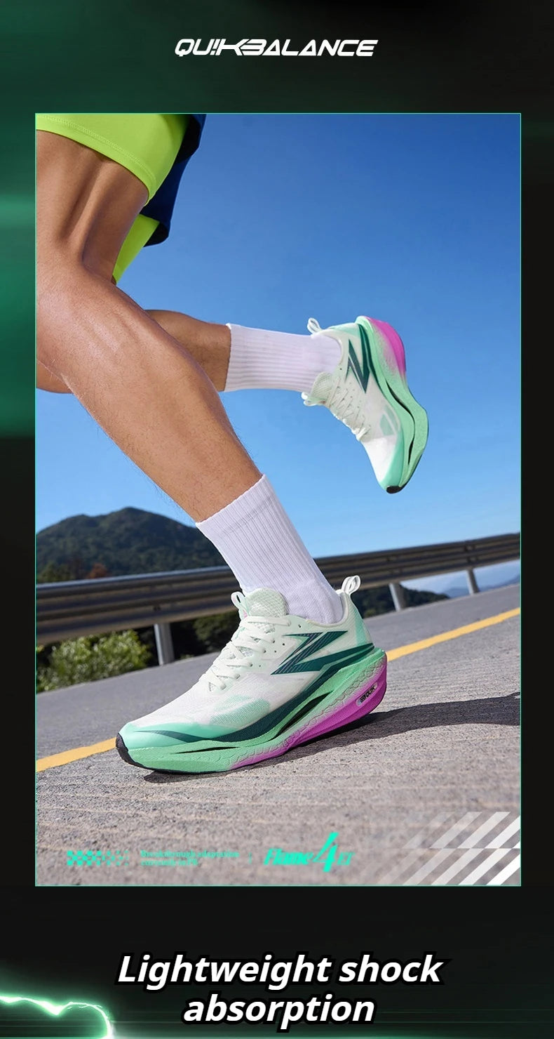 361 Degrees Flame 4 ET Men's Running Shoes Racing Marathon Rebound Breathable Cushioning Male Sneakers 672612223