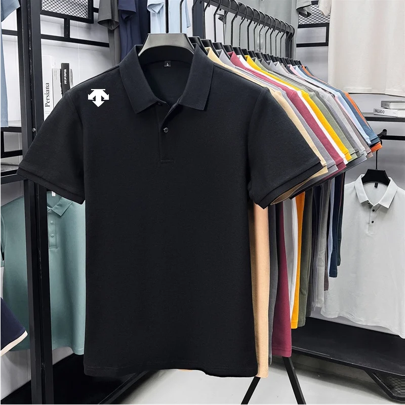 Men's Luxury Cotton Polo | Geometric Print Summer Shirt