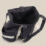 Vintage Canvas Lace Shoulder Bag – Elegant Tote