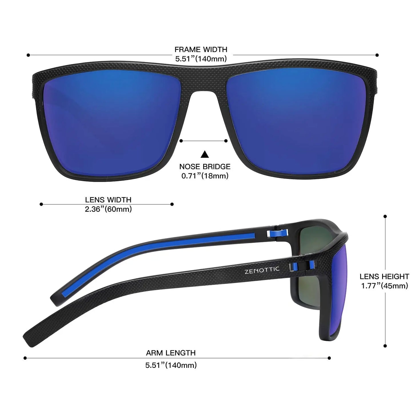 Zenottic Men's Polarized Sunglasses – UV400 TR90 Frame