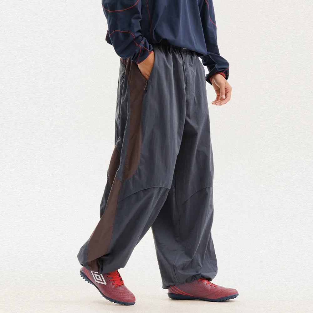Men's Colorblock Wide-Leg Pants