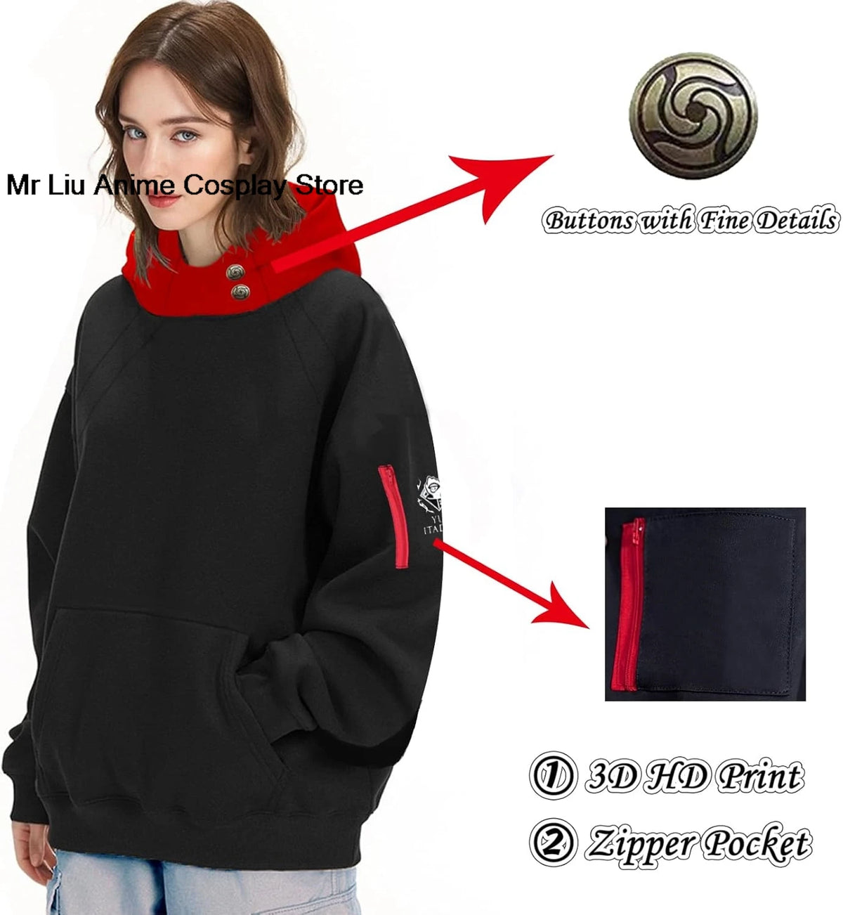 Sukuna Anime Hoodie Unisex 3D Print Cosplay Sweatshirt