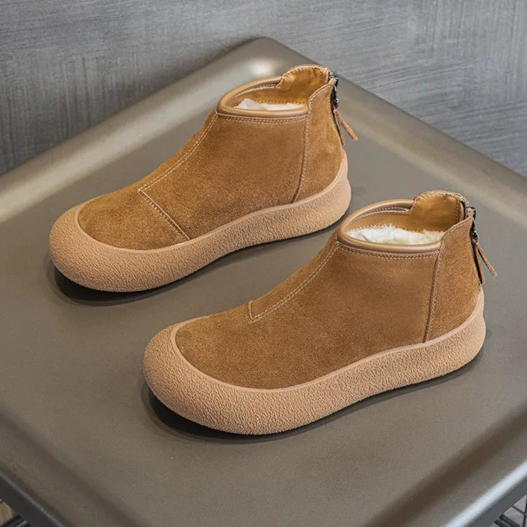 Premium Genuine Leather Winter Snow Boots