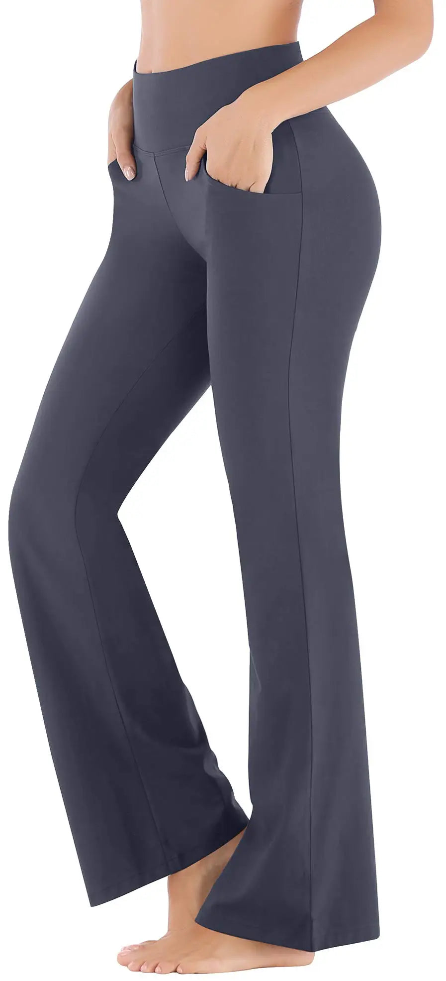 High-Waisted Flare Yoga Pants with Pockets