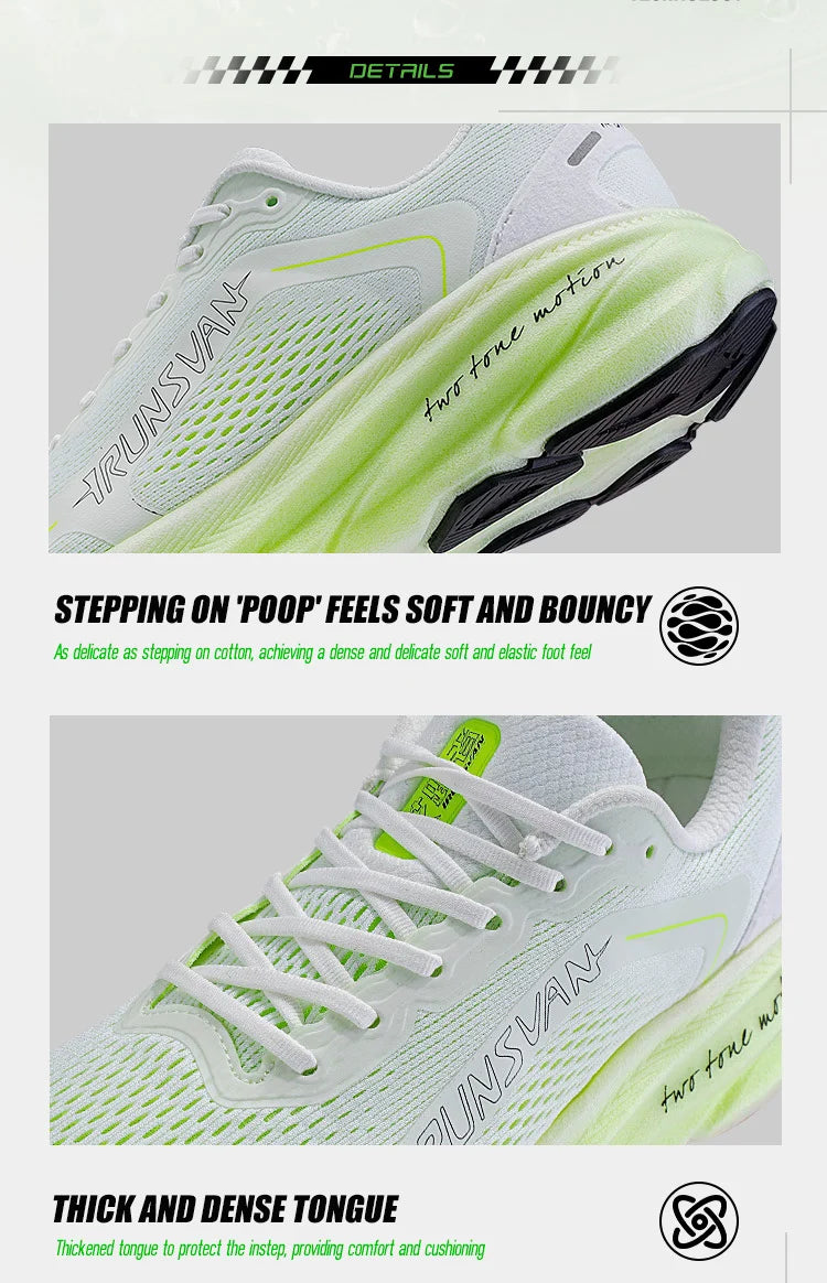 Irunsvan Qfeng1.0 Dual-color Dual-density Carbon Plated Running Shoes Shock-absorbing Lightweight Men's Water-repellent Sports