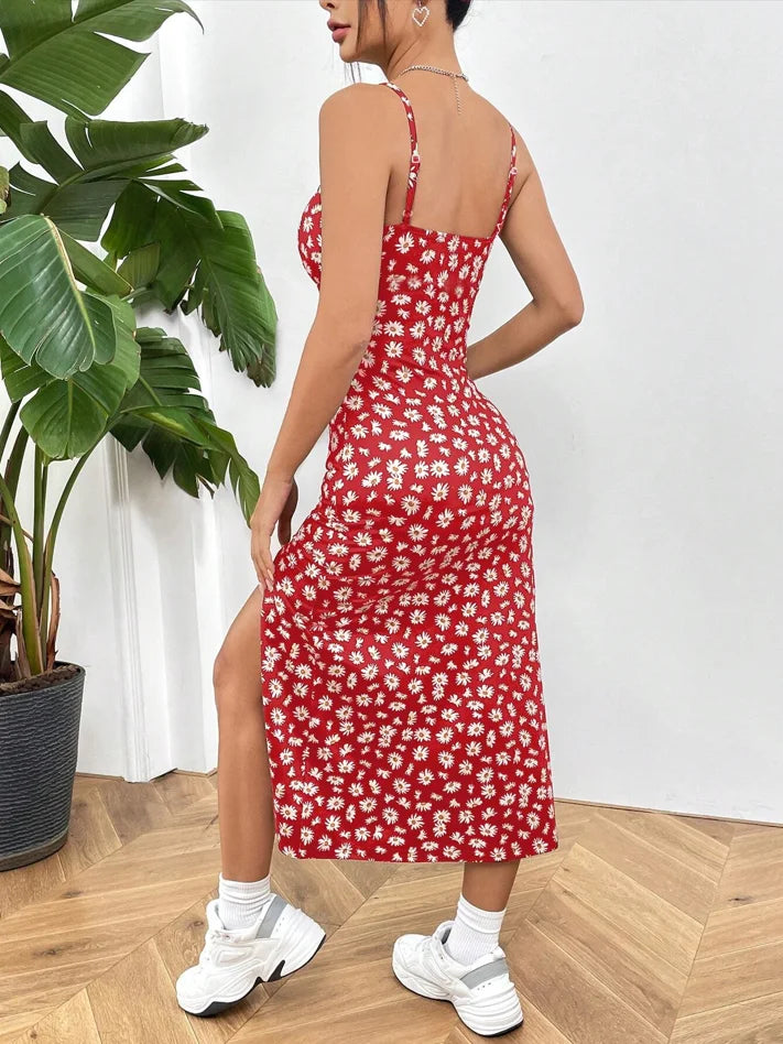 Daisy Leopard Print Maxi Dress