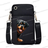New Mobile Phone Bag Funny Anime Dog Print Shoulder Messenger Bag Women Men Coin Purse Handbag Animal Lover Small Crossbody Bag