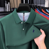 Premium Cotton Embroidered Long Sleeve Polo Shirt