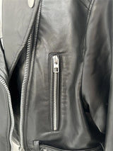 2025New Coal graysty le Women's washed leather jacket with belt, short coat with downgraded zipper and vintage lapel jacket