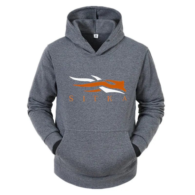 2026 New SITKA Letter Printed Fashion Men's Street Harajuku Y2K Autumn/Winter Hoodie Hip Hop Warm Sports and Leisure Clothing