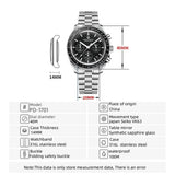 2026 New PAGANI DESIGN V5 Moon Men's Watches Top Luxury Quartz Watch For Men Chronograph Waterproof Sport Stainless Steel Clock