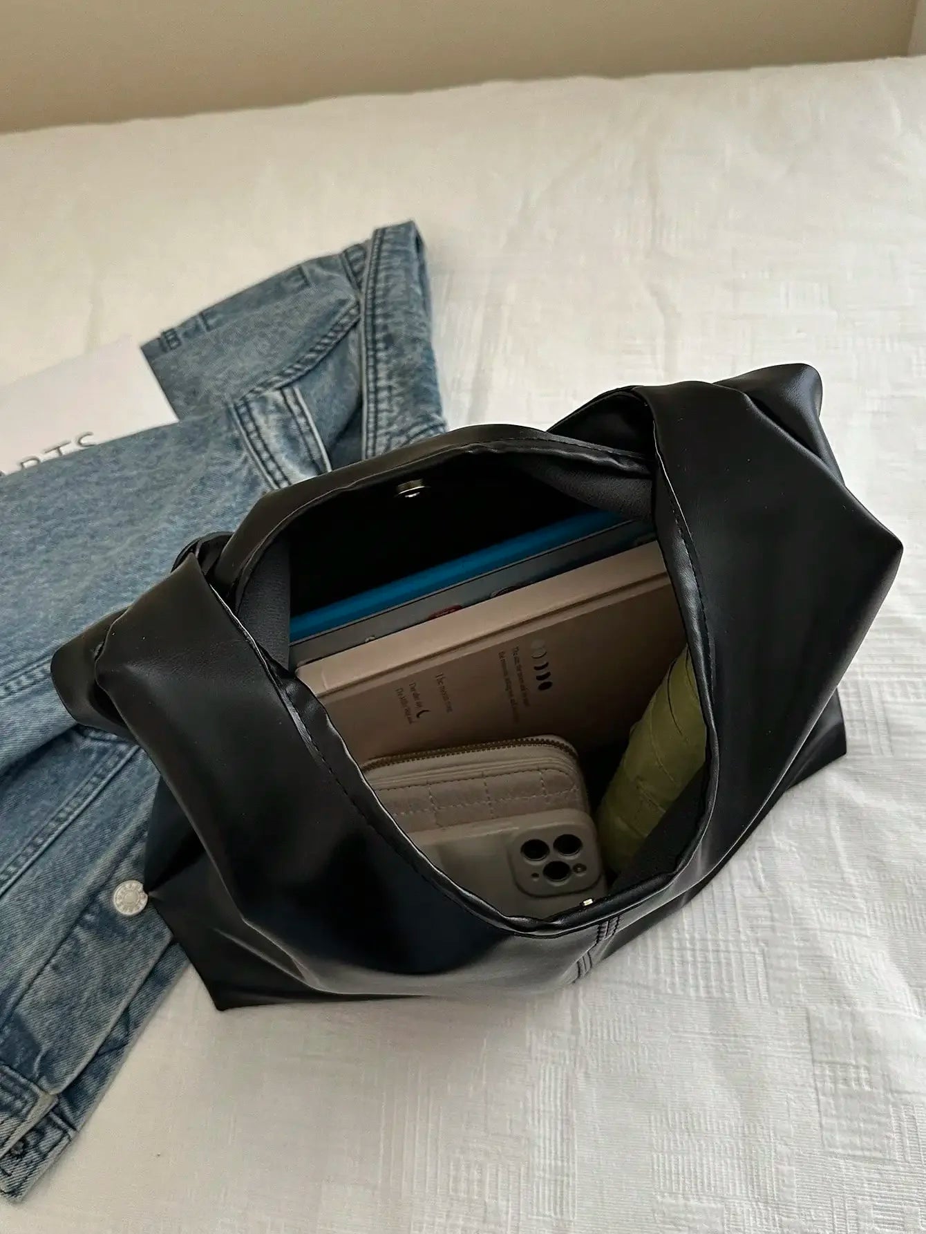 Large Capacity Solid Color Women's Shoulder Bag, Multifunctional Crossbody Bag, Women's Shoulder Tote Bag, Large Capacity Crossbody Tote Bag, Casual Work Bag