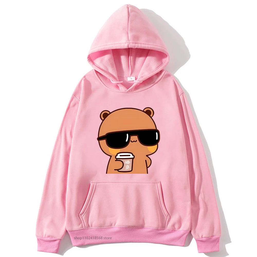 Bubu Dudu Couple Hoodies – Kawaii Cartoon Fleece Pullover