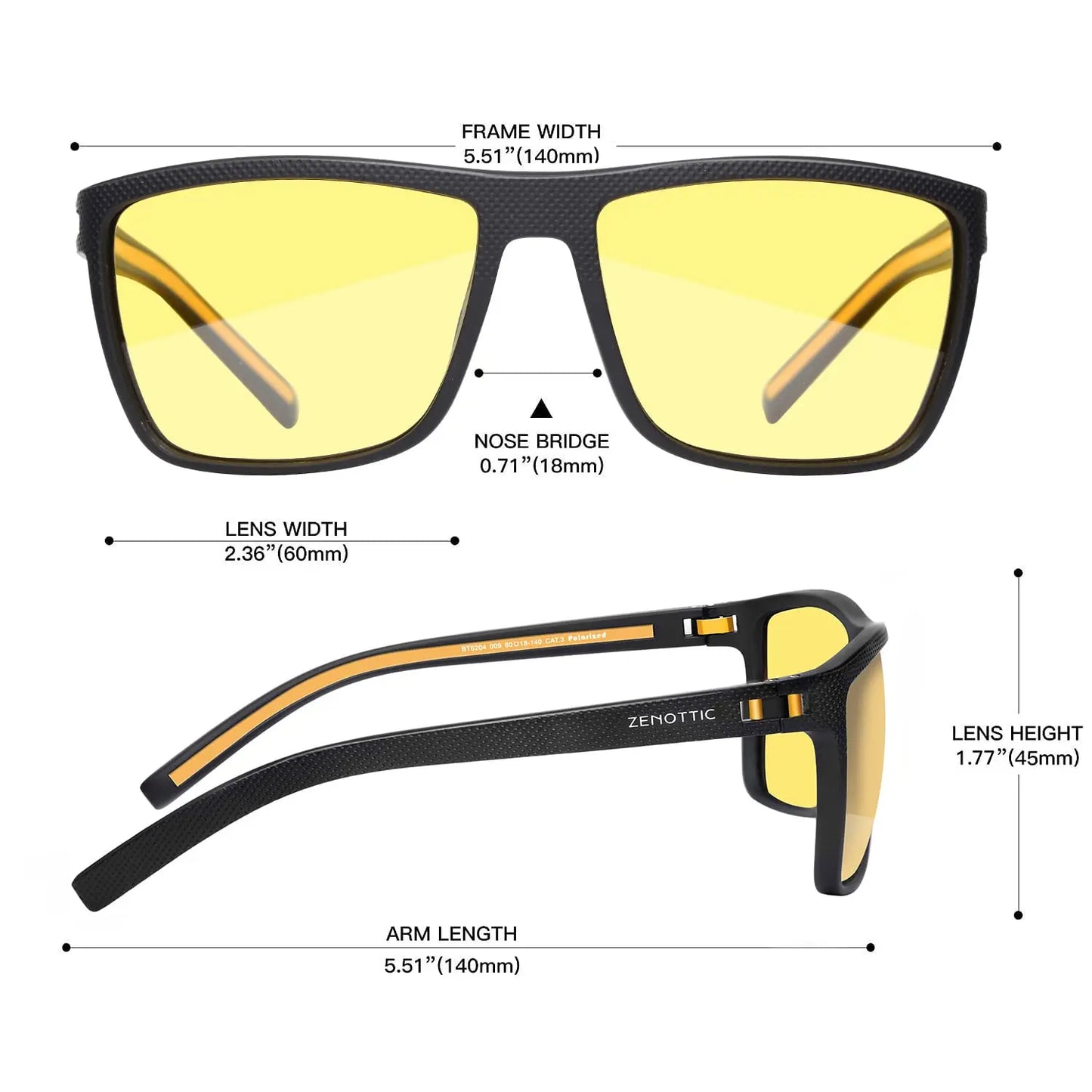 Zenottic Men's Polarized Sunglasses – UV400 TR90 Frame
