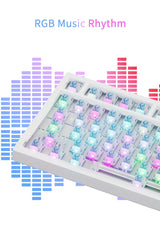AJAZZ AK820 Pro Wired&Wireless Mechanical Gaming Keyboard Tri-Mode RGB Backlit Hot-Swappable Switches,70% Compact Layout,PC/Mac