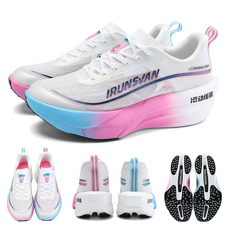 IRUNSVAN Full Plam Carbon Plate Trail Running Shoes Men 2026 High Quality Trendy Shoes New Ultra-light Running Shoes Sports