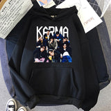 KARMA Vintage-Inspired Fleece Pullover Hoodie