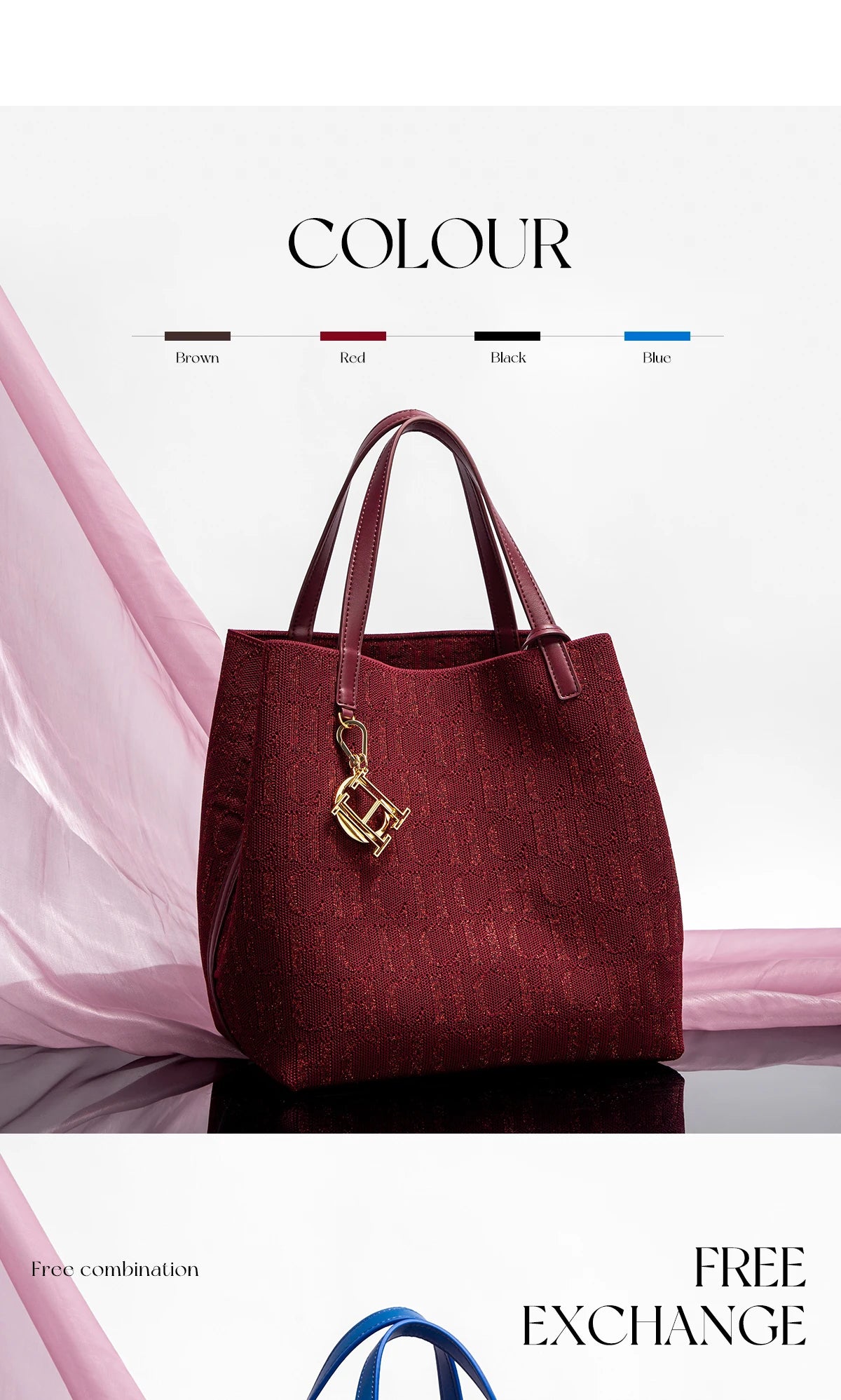 Trendy Solid-Color Women's Bucket Bag - Large Capacity Letter Print Design with Detachable Strap  Inner Card Pockets