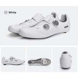 Santic Men's Cycling Shoes New Hardness16 Titanium Alloy Sole Auto-Lock Outdoor Bicycle Sneaker Adjustable Pro Road Racing Shoes