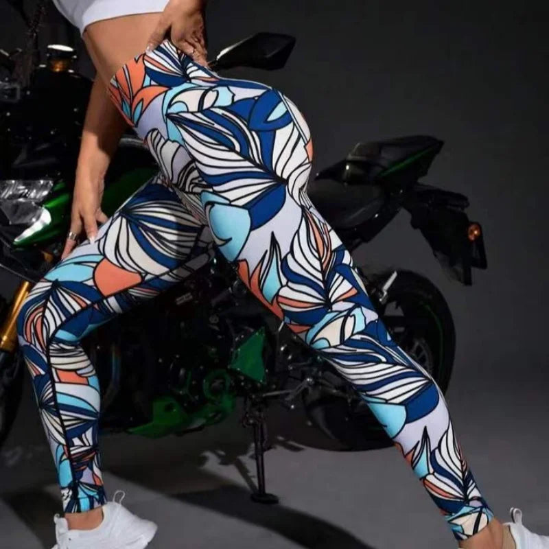 Women's 3D Tie-Dye Seamless Push-Up Leggings