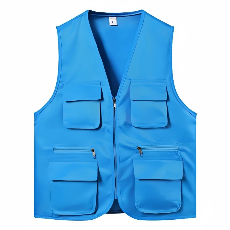 Men's Multi-Pocket Safari Vest – Lightweight All-Season Outerwear