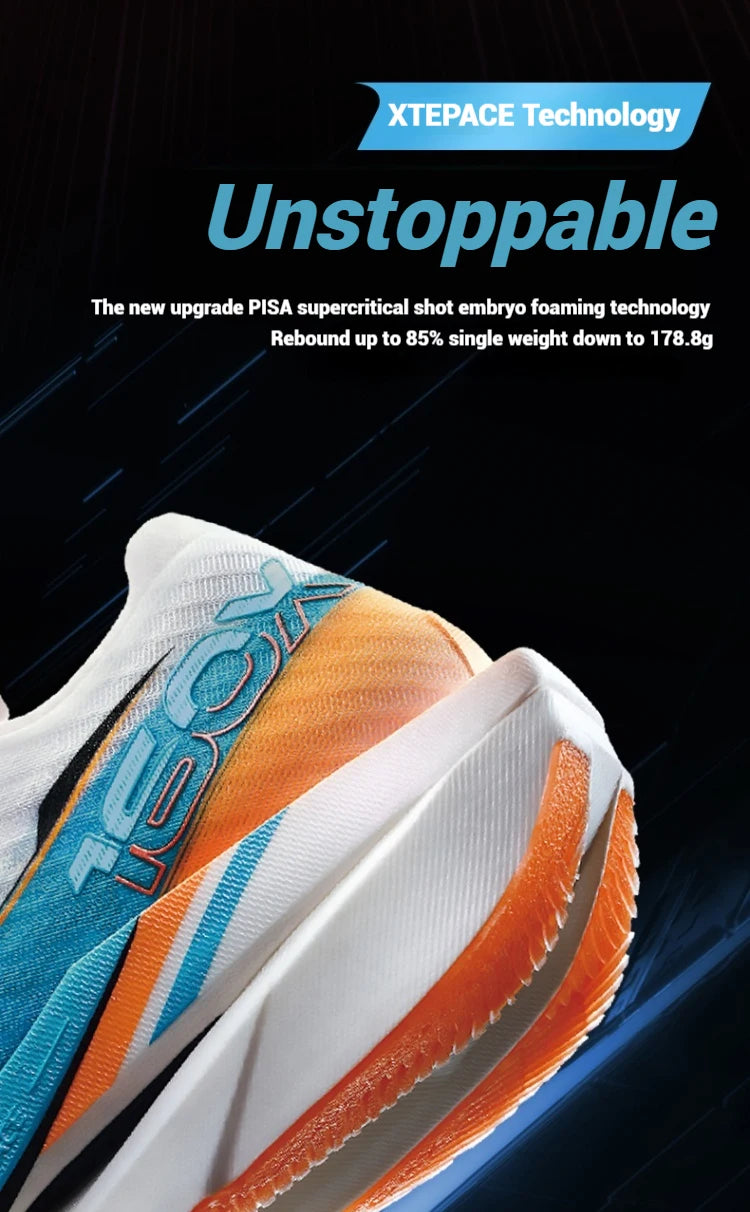Xtep 160X 6.0 Running Shoes Professional Marathon PB Carbon Plate For Men Cushioning Shock Absorption Sneakers 976319110057