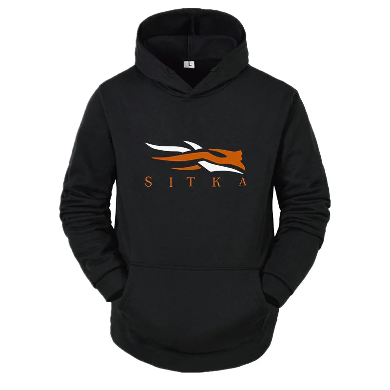 2026 New SITKA Letter Printed Fashion Men's Street Harajuku Y2K Autumn/Winter Hoodie Hip Hop Warm Sports and Leisure Clothing