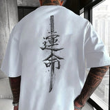 Men's Japanese Samurai Printed Pure Cotton T-Shirt