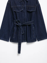Vintage Denim Jacket with Waist Sash – High Street USA-Made Outerwear