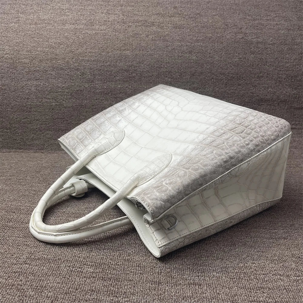 Himalayan Crocodile Belly Leather Women's Structured Handbag