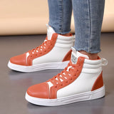 2026 Spring Fashion Red Men's Sneakers High Top Skateboarding Shoes for Men Women Comfortable Unisex Leather Sneakers Size 35-46