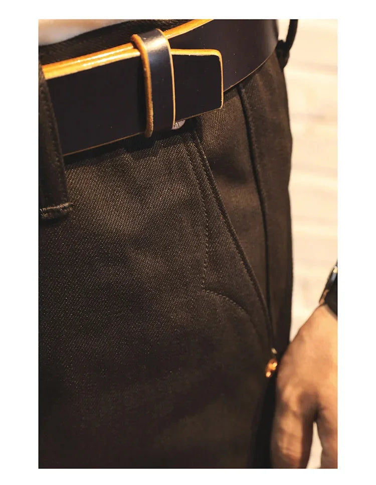 Red Tornado Black Selvedge Denim Relaxed Fit Jeans – 14.5oz
