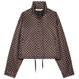 HXAO Polka Dot Bomber Jacket – Women's Zip-Up Coat