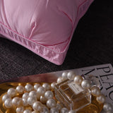 Luxury 100% Goose Down Feather Stuffed Pillows Pinch Pleat Design Neck Protection Bed Pure Cotton Cover Cushion for Sleeping