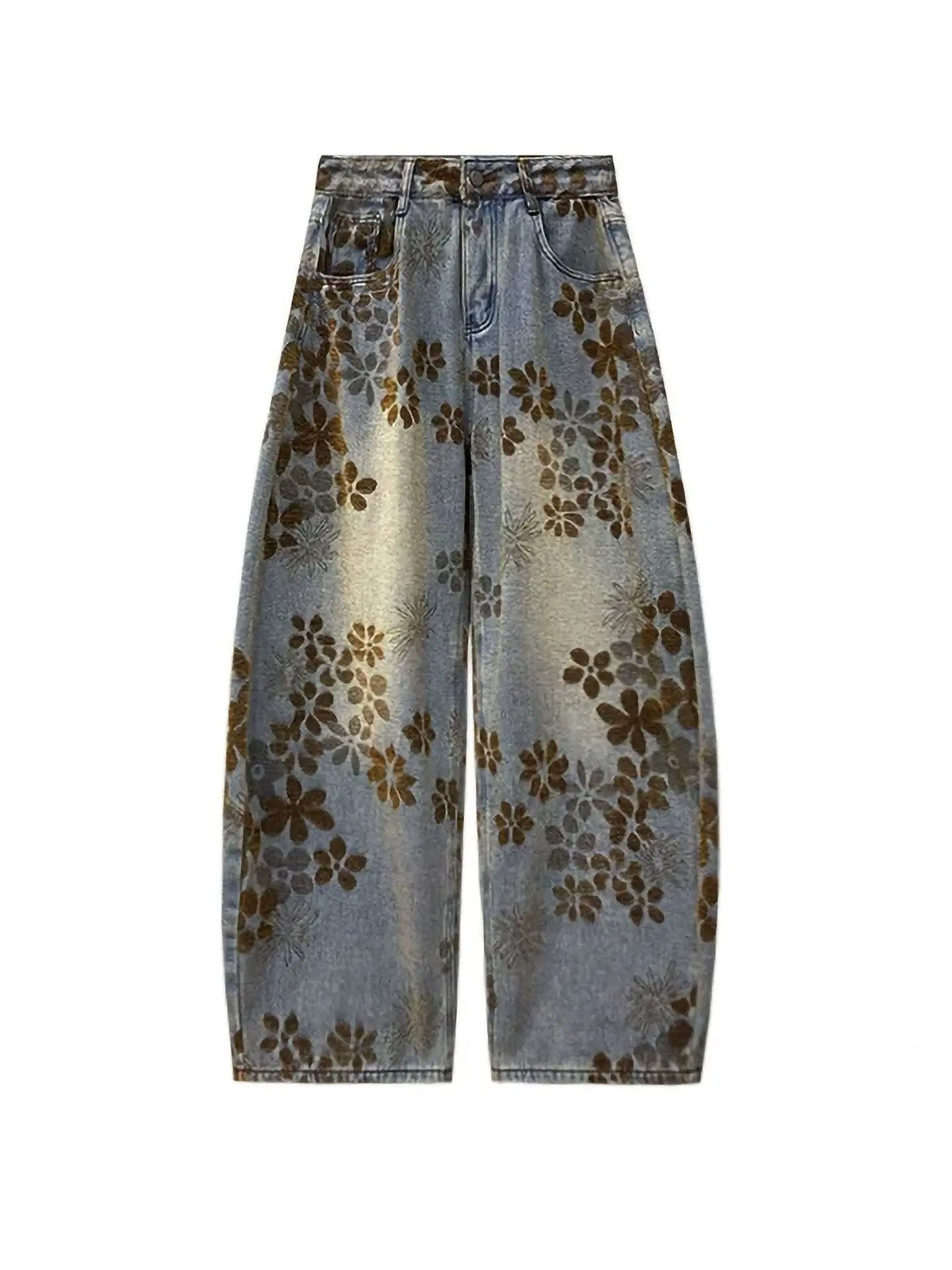 Women's High-Waist Wide-Leg Vintage Jeans