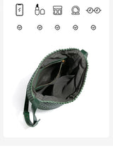 Luxury Women's Shopping Bag New High-End Hand-Woven Leather Bucket Bag Large-Capacity Shoulder Messenger Bag Commuter Tote Bag