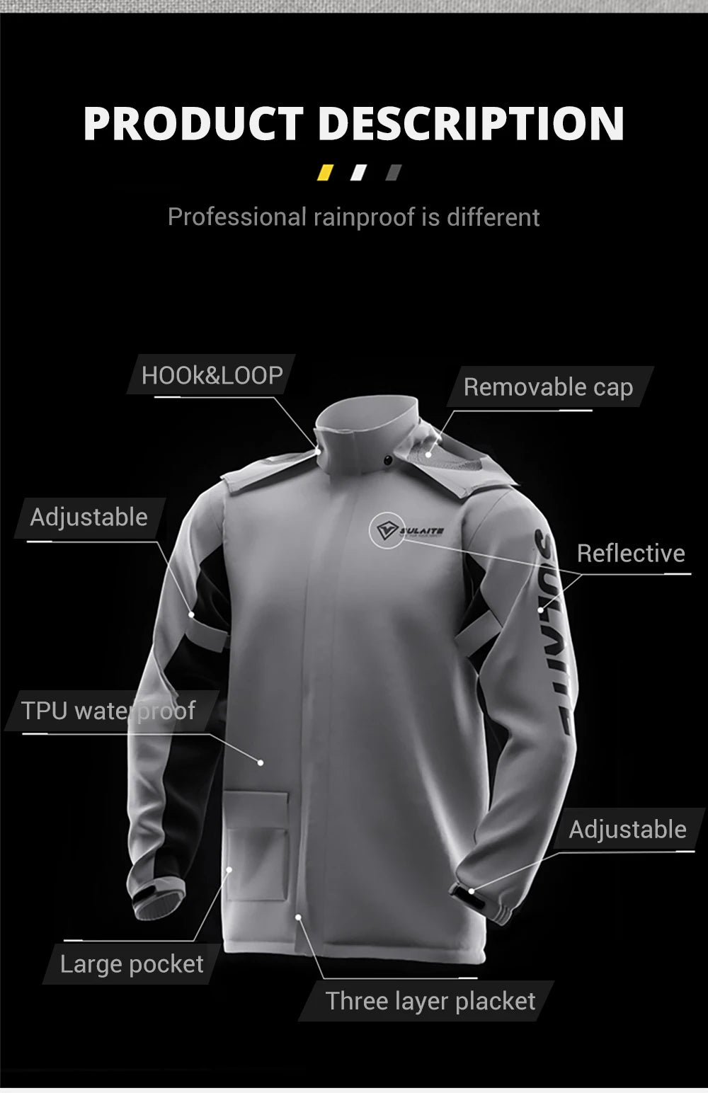 Waterproof Motorcycle Rain Suit – Jacket & Pants Set