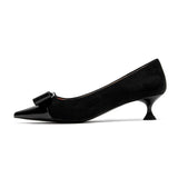 CHCH Women's Velvet Block Heel Pumps | Office & Evening