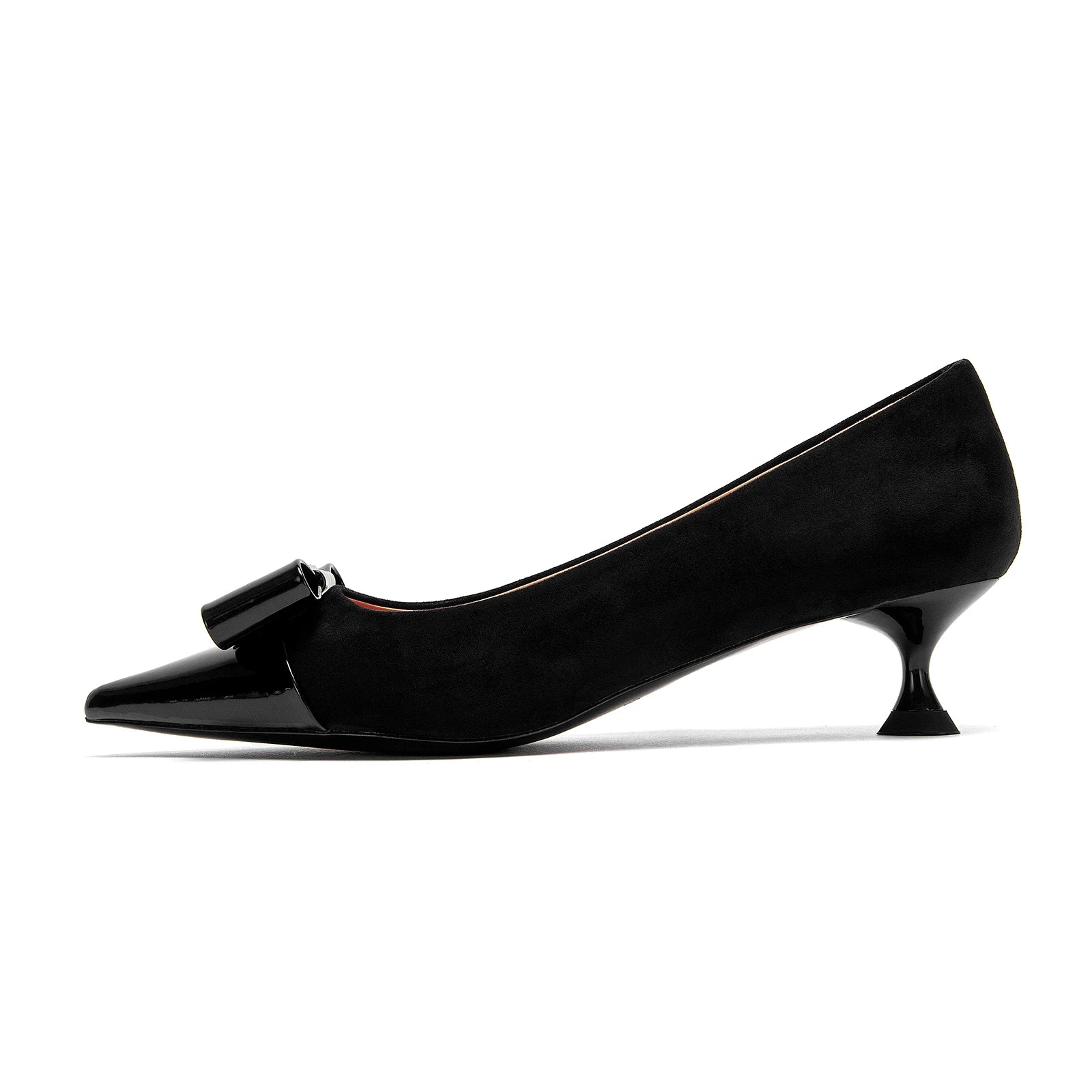 CHCH Women's Velvet Block Heel Pumps | Office & Evening