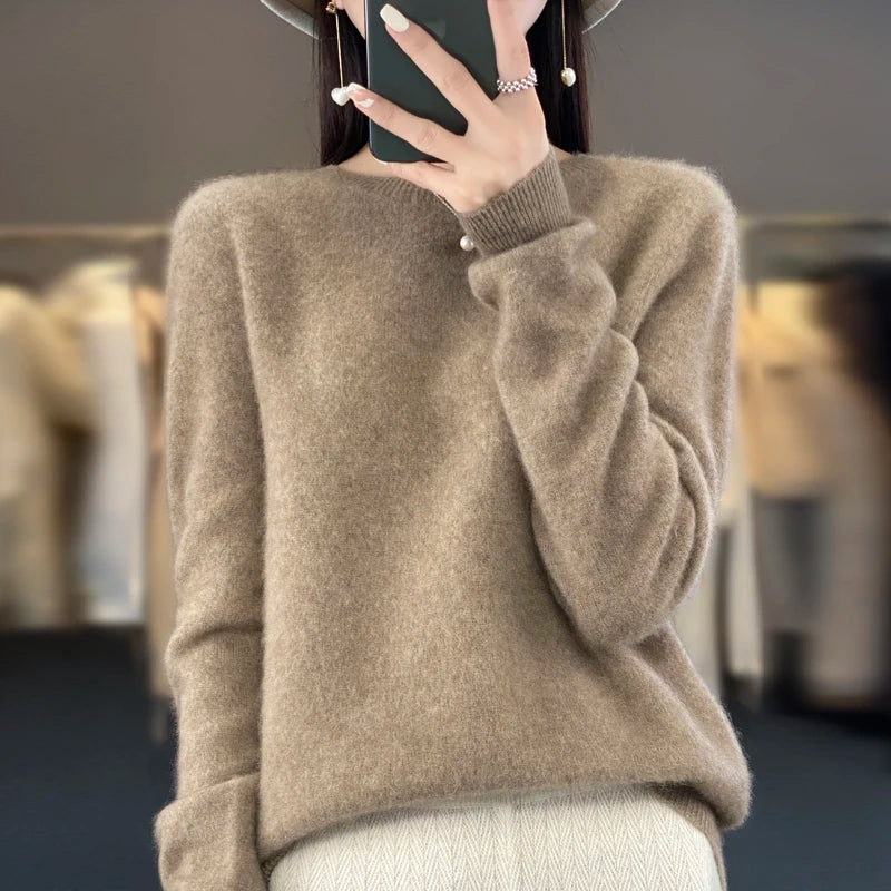 Women's Merino Wool Crew Neck Sweater