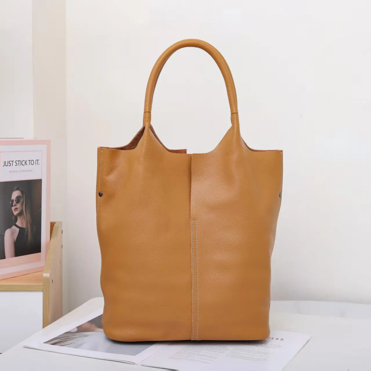 Luxury Soft Leather Bucket Bag | Large Women’s Shoulder Bag