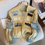 Retro Embroidered Unisex Moto Jacket