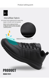 Chef Shoes Four Season Soft-Sole Anti-Slip Oil-Proof Waterproof Portable Kitchen Work Shoes Fashion Plus Size Casual Men's Shoes