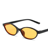 Vintage Small Frame Oval Sunglasses – Black Round Designer Style, Unisex Cool Eyewear for Men & Women, Fashion Circular UV Sun Glasses