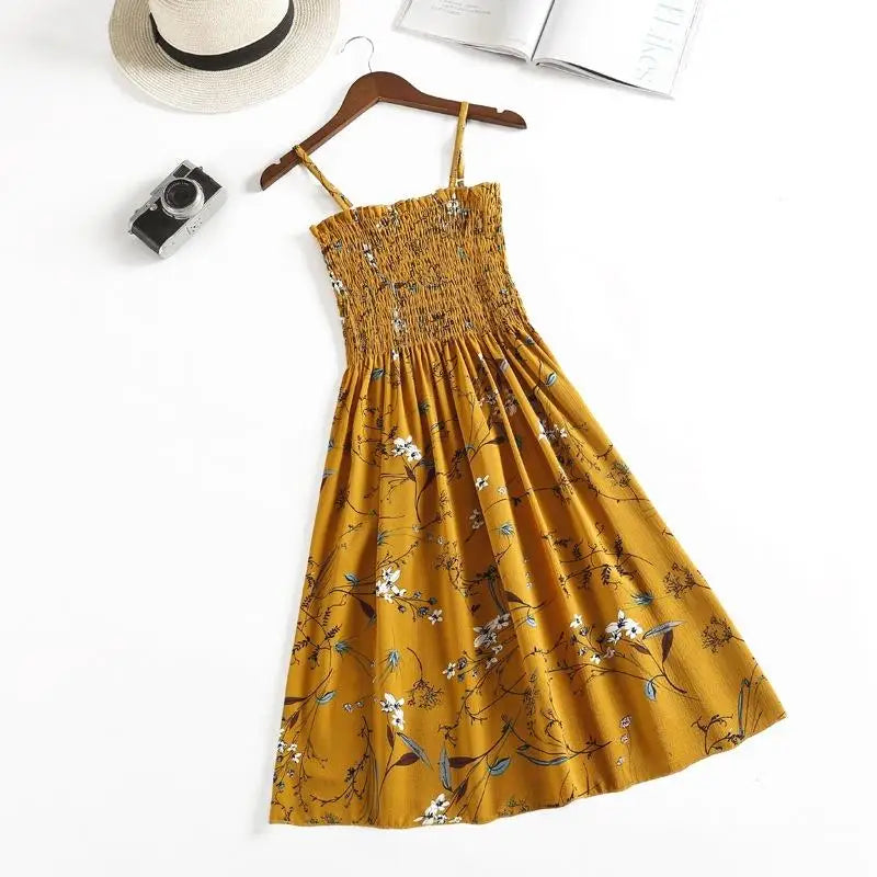 Summer Chiffon Spaghetti Strap Mini Dress